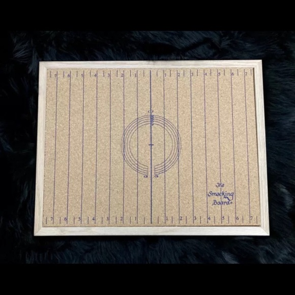 Vintage Smocking Board Wood & Cork Board